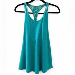 Patagonia Built In Bra Tank Top Womens Small Teal Racerback Shelf Bra Athletic